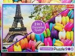 Dubbelzijdige puzzel 900 stukjes: Eiffeltoren/Macarons, Ophalen of Verzenden, 500 t/m 1500 stukjes, Gebruikt, Legpuzzel