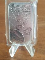 Royal Mint, 1 oz .9999 zilver, 007, Diamonds are Forever(3-8, Ophalen of Verzenden, Zilver