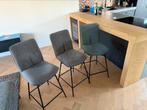3x Xooon Barstoel Quint Antraciet en Teal, Huis en Inrichting, Barkrukken, Gebruikt, Ophalen of Verzenden, 90 cm of meer, Metaal