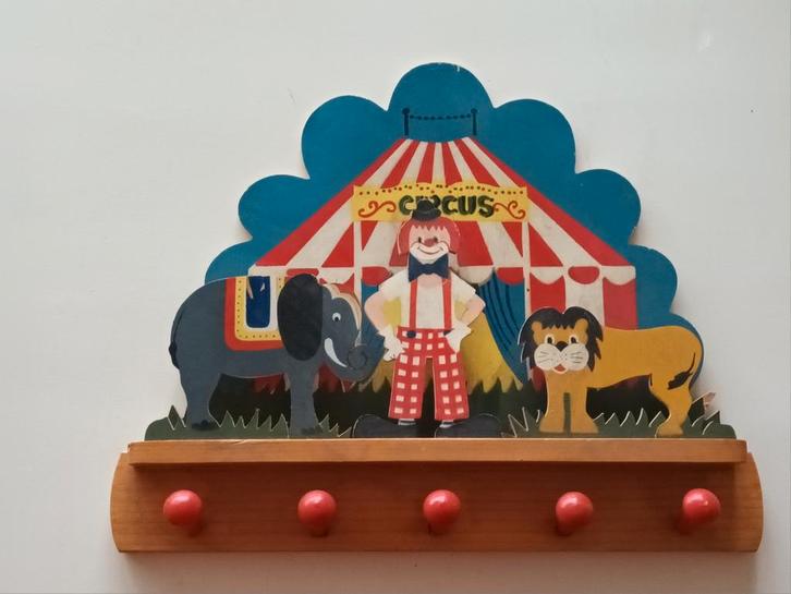 Vintage Circus Kapstokje, Kinderen en Baby's, Kinderkamer | Inrichting en Decoratie, Gebruikt, Kapstokje, Ophalen of Verzenden