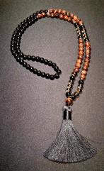 Boho Mala ketting Onyx rode Tijgeroog, Sieraden, Tassen en Uiterlijk, Kettingen, Ophalen of Verzenden, Nieuw, Steen of Mineraal