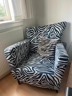 Zebra stoel met kussen, Huis en Inrichting, Stoelen, Ophalen, Gebruikt, Overige kleuren, Eén