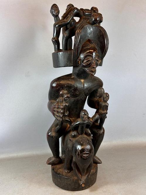 250875 Zeldzaam Groot Afrikaans Chokwe sculpture uit Angola, Antiek en Kunst, Kunst | Niet-Westerse kunst, Ophalen of Verzenden