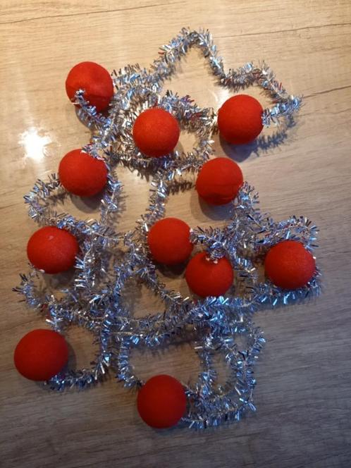* Kerst vintage kerstslinger zilver rood *, Diversen, Kerst, Gebruikt, Ophalen of Verzenden