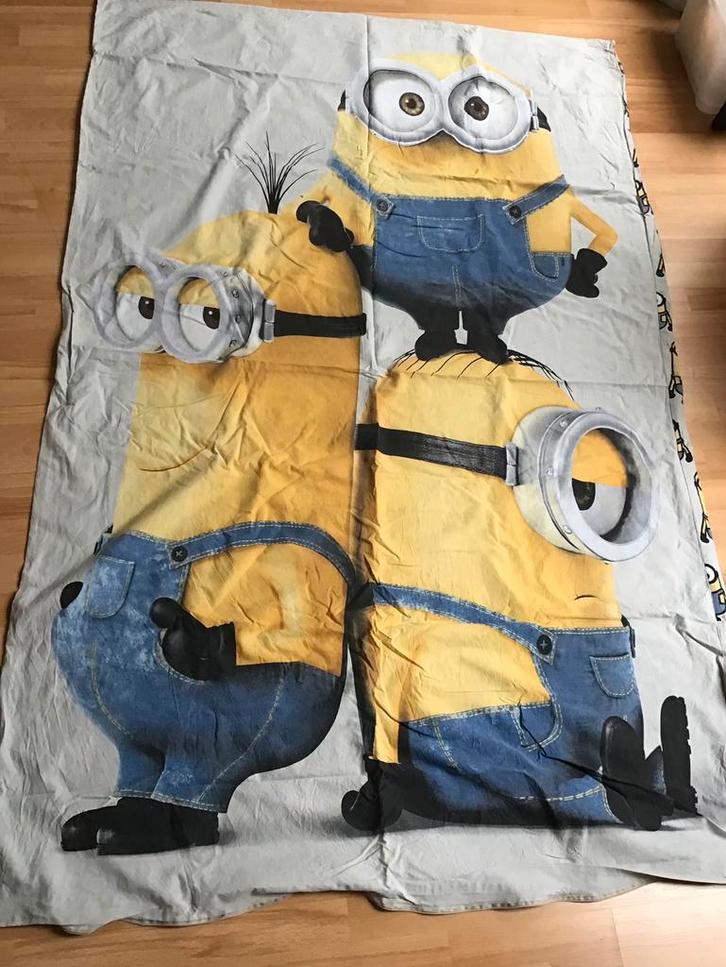 Minions dekbedovertrek 1-persoons 140 x 200 cm, Kinderen en Baby's, Kinderkamer | Beddengoed, Zo goed als nieuw, Dekbedovertrek