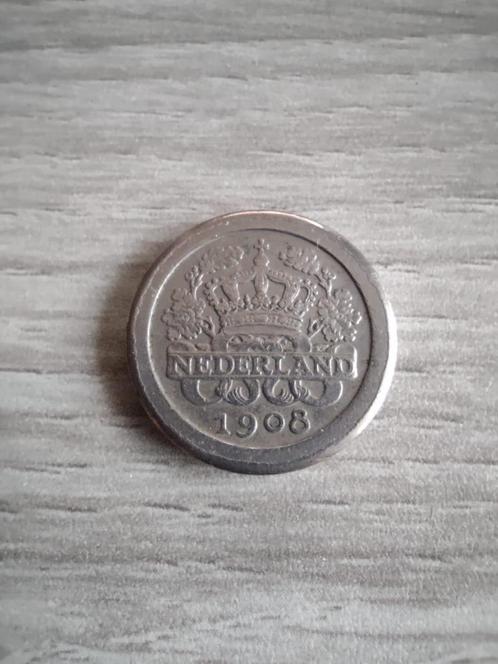 Munt 5 cent 1908, Wilhelmina, Postzegels en Munten, Munten | Nederland, 5 cent, Koningin Wilhelmina, Ophalen of Verzenden