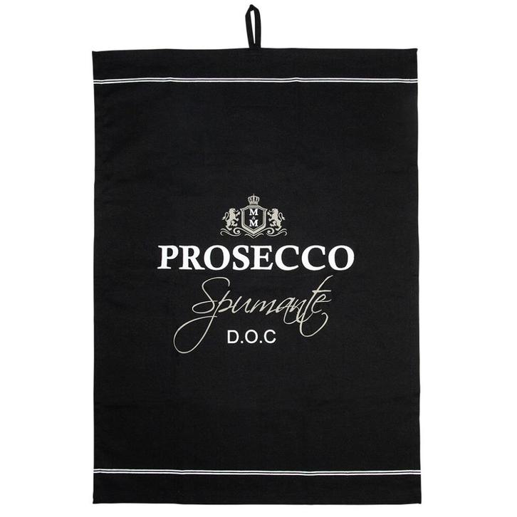 Mars & More Luxe Theedoek wijn Prosecco zwart (set-3) Nieuw!, Huis en Inrichting, Keuken | Textiel, Nieuw, Theedoek of Handdoek