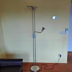 Staande lamp met leeslamp, Huis en Inrichting, Lampen | Vloerlampen, Gebruikt, Ophalen of Verzenden, Metaal, Modern