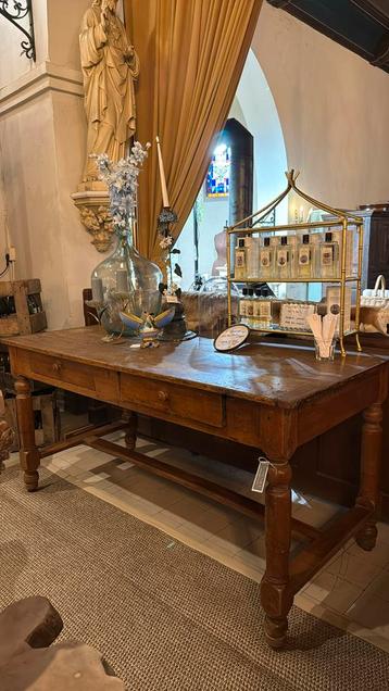 Oude antieke Engelse schrijf eet tafel bureau lades  beschikbaar voor biedingen