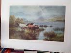 Print, Sunrise on Loch Katrine. Schotland , highlander ,cow, Gebruikt, Ophalen of Verzenden, Print, Minder dan 50 cm