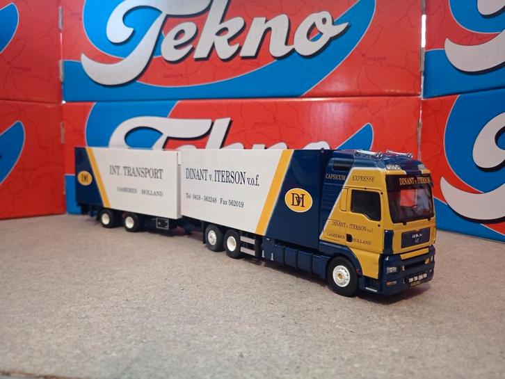 Man combinatie Iterson Tekno, Hobby en Vrije tijd, Modelauto's | 1:50, Nieuw, Bus of Vrachtwagen, Tekno, Ophalen of Verzenden