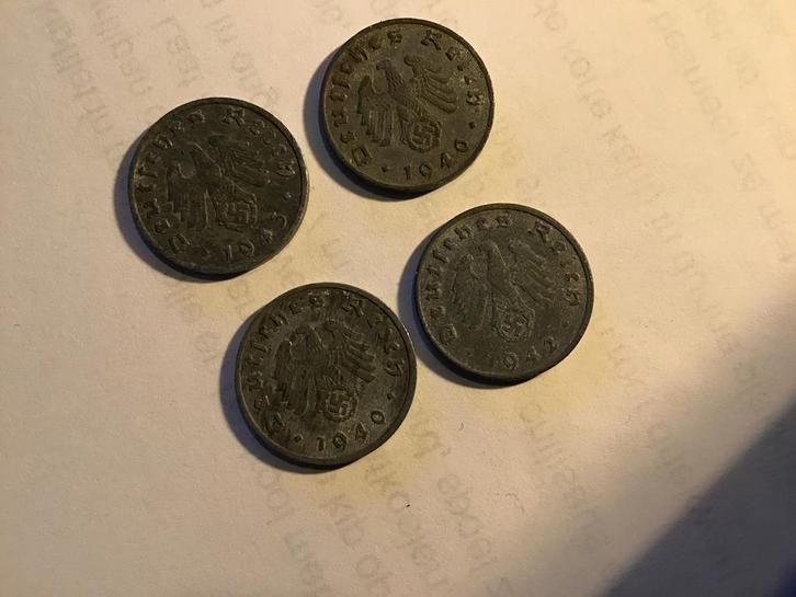 Duitse 1 Cent met hakenkruis., Postzegels en Munten, Munten | Europa | Niet-Euromunten, Losse munt, Duitsland, Ophalen of Verzenden