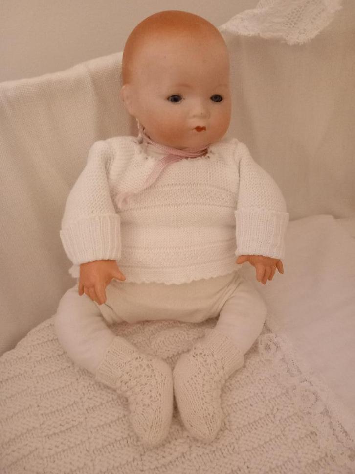 Antiek lief popje Dream baby 25 cm.Germany,, Verzamelen, Poppen, Zo goed als nieuw, Pop, Ophalen of Verzenden
