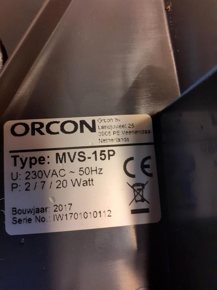 Orcon MVS-15P ventilatiebox, Doe-het-zelf en Verbouw, Ventilatie en Afzuiging, Gebruikt, Ophalen of Verzenden
