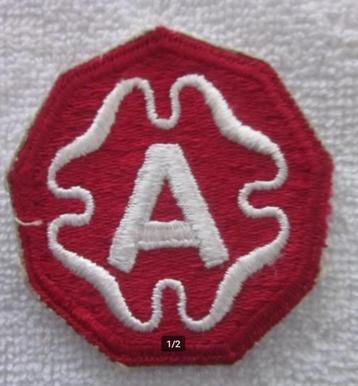 Embleem US WW2 9th Army SSI afmeting 6,5 x 6,5 cm. beschikbaar voor biedingen