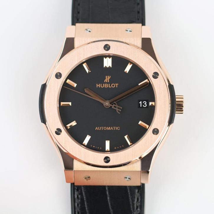 Hublot Classic Fusion King Gold 45 (99% NIEUW/ ca. 2018), Sieraden, Tassen en Uiterlijk, Horloges | Heren, Zo goed als nieuw, Polshorloge