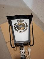 Metalen Warsteiner reclame buitenlamp (lichtbak), Verzamelen, Ophalen, Nieuw, Reclamebord, Plaat of Schild, Overige merken