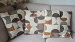 3 Prachtige Woonkussens met Geometrisch Design, Ophalen of Verzenden, Zo goed als nieuw, Beige, Vierkant