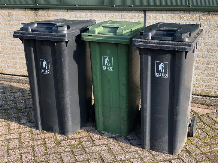 0368. Kliko / container / 140, 180 en 240 liter, Huis en Inrichting, Woonaccessoires | Prullenbakken, Gebruikt, Kunststof, 75 cm of meer