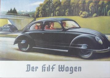 Folder KDF- WAGEN 1938 (Volkswagen Bril Kever) REPRINT beschikbaar voor biedingen