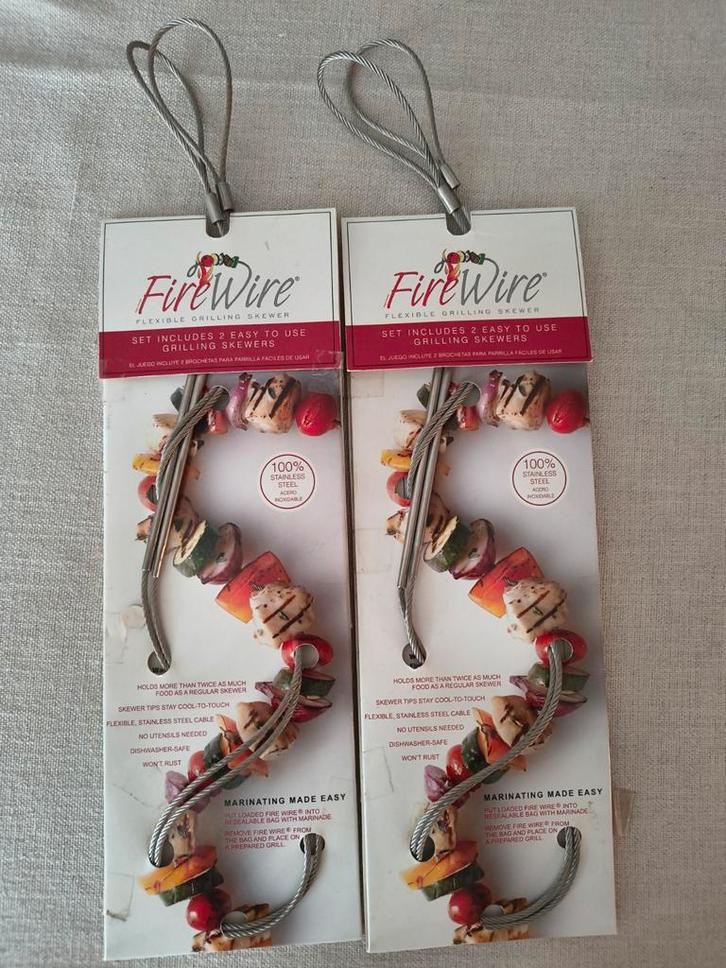 FireWire Flexibele BBQ Grillspiezen - Nieuw (2 stuks), Tuin en Terras, Barbecue-accessoires, Nieuw, Ophalen of Verzenden