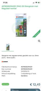 Gardena Slangstuk met Regelventiel, Ophalen of Verzenden, Nieuw, Handmatig, Overige typen