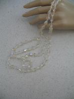 Facet Geslepen Kralenketting Transparant *Vintage, Ophalen of Verzenden, Overige materialen, Ketting