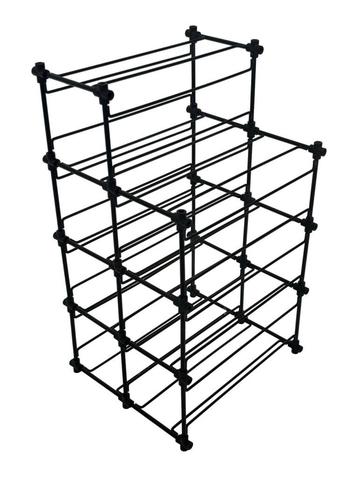 Vintage Wijnrek Modulair Metaal Jaren 80 Minimalistisch beschikbaar voor biedingen