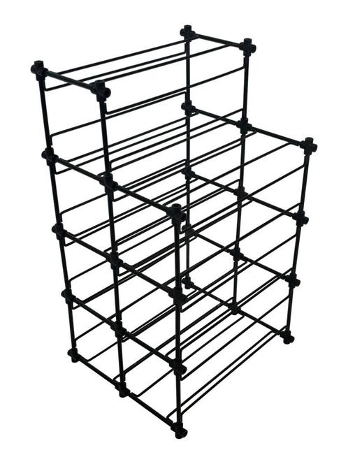 Vintage Wijnrek Modulair Metaal Jaren 80 Minimalistisch, Huis en Inrichting, Woonaccessoires | Wijnrekken, Gebruikt, Minder dan 50 cm