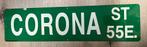 Bord Corona Bier Corona Street Blik 60 x 15 cm, Ophalen of Verzenden, Gebruikt, Reclamebord