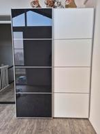 Grote kledingkast met glazen deuren - 167x240x68, Huis en Inrichting, Ophalen, Gebruikt, 200 cm of meer, 150 tot 200 cm