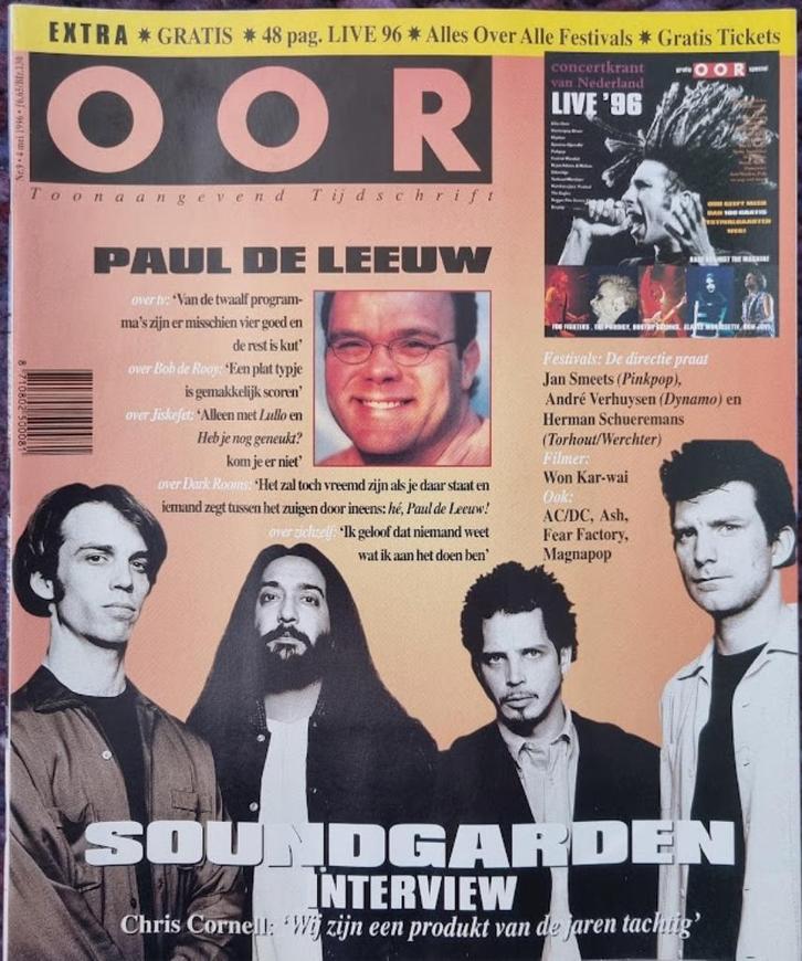 OOR 9-1996 Paul de Leeuw Soundgarden Magnapop ACDC Ash Fear, Boeken, Tijdschriften en Kranten, Zo goed als nieuw, Muziek, Film of Tv