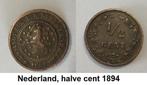100% gaaf, halve cent Nederland, 1894., Postzegels en Munten, Munten | Nederland, Koningin Wilhelmina, Overige waardes, Ophalen of Verzenden