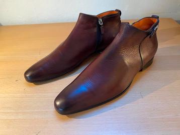 Kastanje bruin Santoni Chelsea boots laarsjes rits 8 42,5 beschikbaar voor biedingen