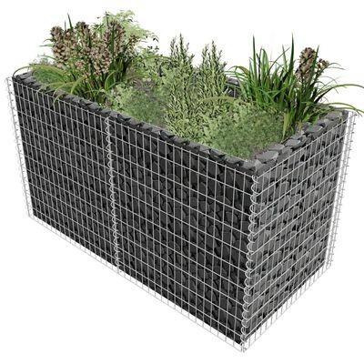 Nieuwe gabion plantenbak 180x90x100 cm, Tuin en Terras, Bloembakken en Plantenbakken, Nieuw, Metaal, Balkon, Tuin, 30 tot 60 cm