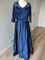 Gala feest avond jurk donker blauwe jurk maat 38/40, Maat 38/40 (M), Galajurk, Blauw, Ophalen of Verzenden