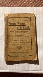 Muziekwoordenboekje zakformaat, jr 1910 of eerder., Antiek en Kunst, Ophalen of Verzenden