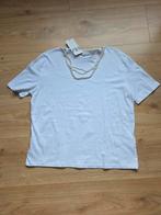 Zara Wit T-shirt met Parelketting - Maat M. Nooit gedragen, Maat 38/40 (M), Nieuw, Ophalen of Verzenden, Korte mouw