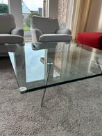 Beek Glazen Salontafel met Metalen Poten, Ophalen, Gebruikt, 100 tot 150 cm, 50 tot 100 cm