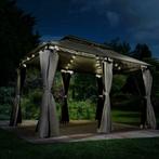 Luxe Stalen Kwaliteits LED-Paviljoen Prieel 3x4m Antraciet, Tuin en Terras, Partytenten, Ophalen of Verzenden, Nieuw, Paviljoen