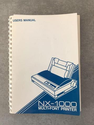 Handleiding STAR NX-1000 matrix printer ('80s) beschikbaar voor biedingen