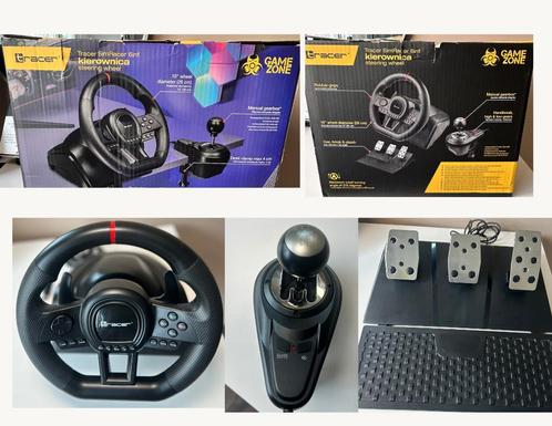 Steering Wheel TRACER SimRacer MANUAL GEARBOX 6 in 1 (PC/PS4, Spelcomputers en Games, Spelcomputers | Overige Accessoires, Zo goed als nieuw