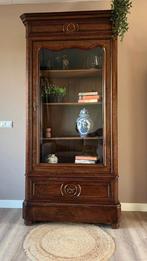 Buffetkast vitrinekast houtkleur/walnoot kleur, 100 tot 150 cm, Louis Philippe, Josièfine Vintage Line, Ophalen of Verzenden