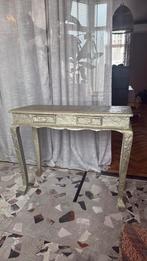 Sidetable van blik uit India zilver, Huis en Inrichting, Ophalen, 100 tot 150 cm, Zo goed als nieuw, 25 tot 50 cm