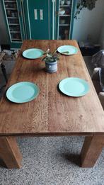 Tafel eikenhout 200 x 100 x 76 geolied, Eikenhout, 200 cm of meer, Rechthoekig, 50 tot 100 cm