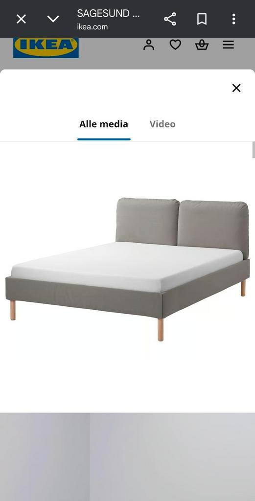 SAGESUND Bed 160x200 cm - Diseröd Bruin NIEUW IN DOOS, Huis en Inrichting, Slaapkamer | Bedden, Nieuw, Tweepersoons, 160 cm, 200 cm