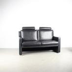 1x Leolux Timandra Bank 2-zits/148cm Leder – Zwart, Niet ingevuld, Niet ingevuld, Tweepersoons, Leer