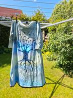 Handgemaakt Jurkje - Boom Print - Maat L, Blauw, Maat 42/44 (L), Nieuw, Ophalen of Verzenden