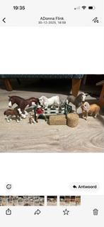 Schleich Paarden Set met Ruiter, Hond en Springbalken, Verzamelen, Dierenverzamelingen, Ophalen of Verzenden, Gebruikt, Paard