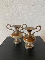 Set van 2 onyx mini amfoor amfora vaasjes ornament, Antiek en Kunst, Ophalen of Verzenden